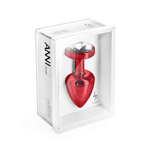 Красный алюминиевый анальный плаг DIOGOL ANNI round red T1 1040051000 (6 см)