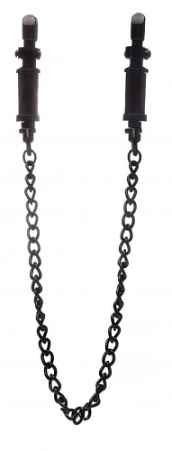 Чёрные зажимы для сосков Shots Media BV Vice Nipple Clamps OU087BLK