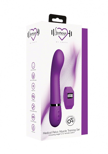 Фиолетовый вибромассажёр Shots Media BV Kegel G SEX002PUR (20 см)