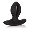 Чёрная анальная пробка с вибрацией California Exotic Novelties Silicone Wireless Dual Motor Probe SE-0436-30-3 (11,5 см)