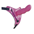 Розовый страпон на трусиках Howells Curved Dong 92002-pink (12,4 см)