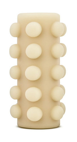 Двусторонний мастурбатор с шишечками и рёбрами телесного цвета Blush Novelties X5 Men Double stroke  BL-06403