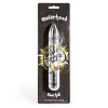 Серебряный вибратор с принтом Motorhead Overkill 7 Function Power Vibrator 58631 (18 см)