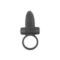 Чёрное эрекционное кольцо с вибрацией и язычком Bior toys Sex Expert SEM-55057