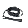 Чёрный ошейник с поводком Lola toys Kinky 1083-01lola