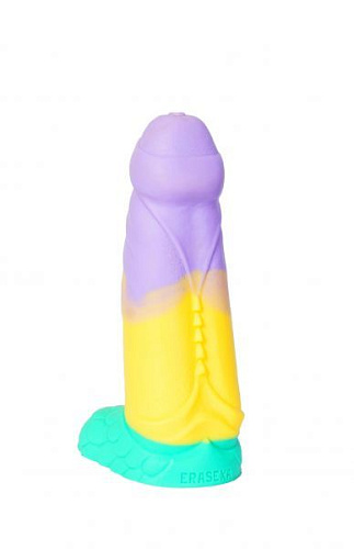 Яркий разноцветный фаллоимитатор Erasexa «Хамелеон» zoo58 (25,5 см)