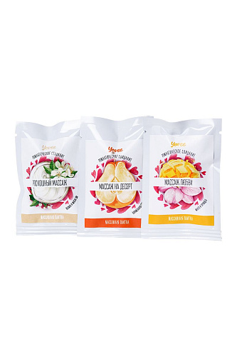 Набор из 3 плиток для массажа ToyFa «Романтическое свидание» 722209