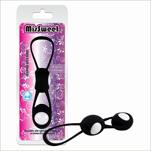 Чёрно-белые вагинальные шарики Chisa Geisha Balls CN-373201323