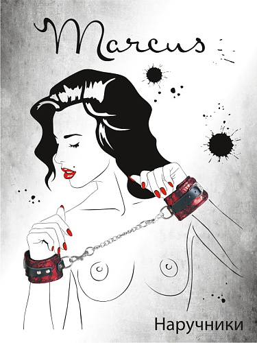 Красные кружевные наручи ToyFa 711002