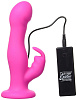 Вибромассажёр-насадка розового цвета California Exotic Novelties 10-Function Silicone Love Rider Jack Rabbit SE-1498-78-3 (19 см)