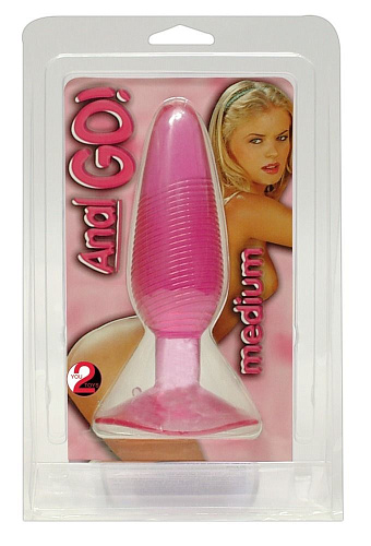 Гелевый анальный массажёр розового цвета Orion 0524220 (15 см)