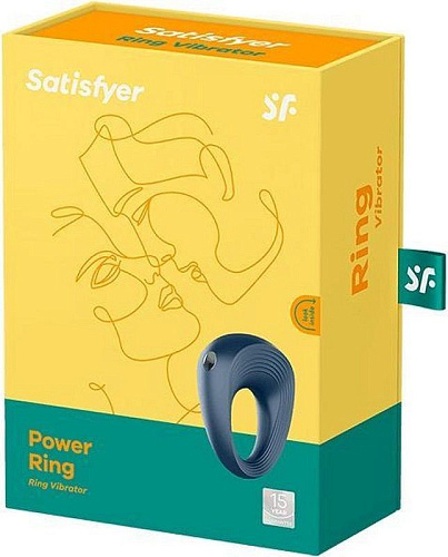 Синее эрекционное кольцо на пенис Satisfyer Ring 2 J02008-13