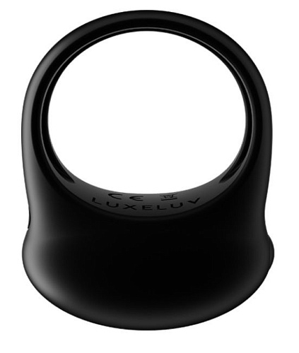 Чёрное эрекционное виброкольцо LuxeLuv VEGAS