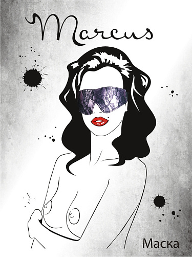 Пурпурная кружевная маска на глаза ToyFa 718003