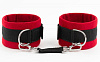 Красно-чёрные поножи на сцепке БДСМ арсенал My rules 6902-2ars