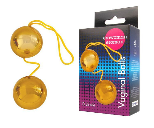 Золотистые вагинальные шарики Bior toys Balls EE-10097 Z