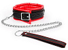 Красно-чёрный ошейник с ремешком на металлическом поводке Bior toys NTB-80546
