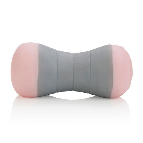 Двусторонний мастурбатор  вагина и анус розового цвета California Exotic Novelties TRAVEL GRIPPER DOUBLE DUTY  SE-0929-15-3