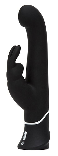 Чёрный вибратор-кролик Happy Rabbit G-Spot Stroking Vibrator 79368 (24,2 см)