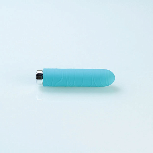 Голубой минивибромассажёр с ребристой поверхностью Jopen Charms Silk Blue JO-8040-20-3