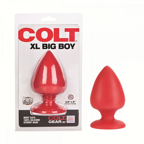 Большая красная анальная пробка California Exotic Novelties COLT XL Big Boy SE-6872-20-2 (11,5 см)