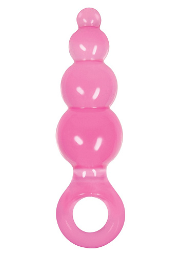 Большая розовая анальная пробка NS Novelties Jolie Ripples NSN-0500-44