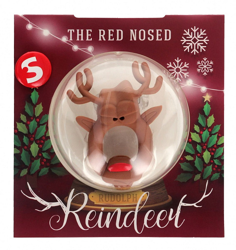 Коричневое эрекционное виброкольцо с рожками Shots Media BV The Red Nosed SLI169