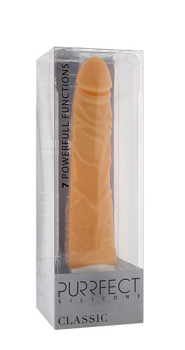 Телесный вибратор-реалистик Dream Toys PURRFECT SILICONE CLASSIC 7.1INCH FLESH 20783 (18 см)