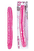 Двусторонний розовый фаллоимитатор с рельефом Seven Creations 06-214CPR-BCD (33 см)
