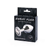 Анальная пробка с прозрачным кристаллом Anal Jewelry Plug SILVER PLUG MEDIUM SM-01 (8,2 см)