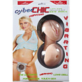 Надувная кукла телесного цвета с вибратором и вставками вагина-анус Sextoy 2011 CYBER CHIC 00508B
