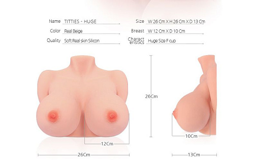 Мастурбатор-грудь в натуральную величину KOKOS Bouncing Series TITTIES F M01-002-03H