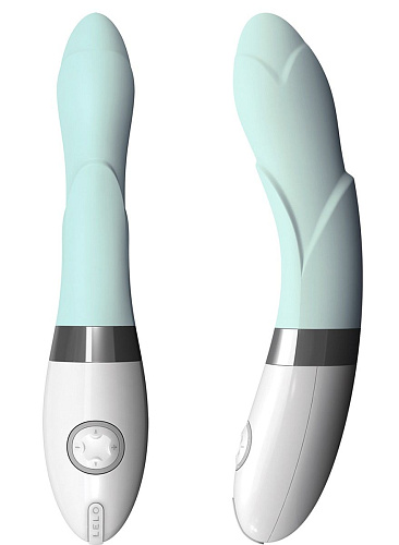 Голубой вибратор с лепестками на тельце Lelo Iris Blue LEL0442 (22 см)
