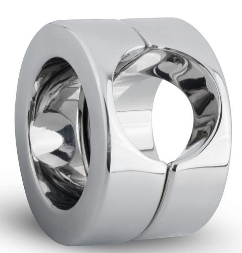 Серебристый утяжелитель для мошонки и пениса EDC Wholesale Sinner Metal Full Cock Ball Lock SIN146