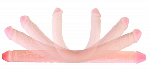 Телесный двухсторонний фаллоимитатор-реалистик Сумерки богов 3206-01 BX DD (47,7 см)