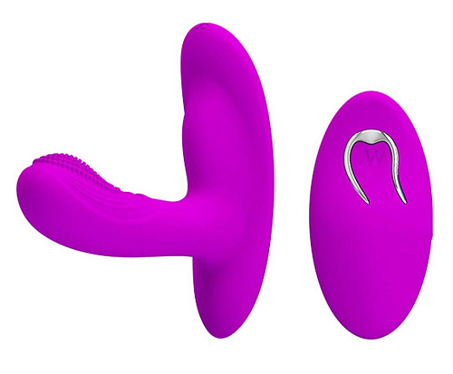 Лиловый вибромассажёр с движущимися шариками Baile Magic Finger BI-014508W