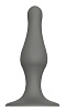 Серый удлиненный анальный стимулятор Dream Toys PLUG WITH SUCTION CUP 21457 (12,7 см)