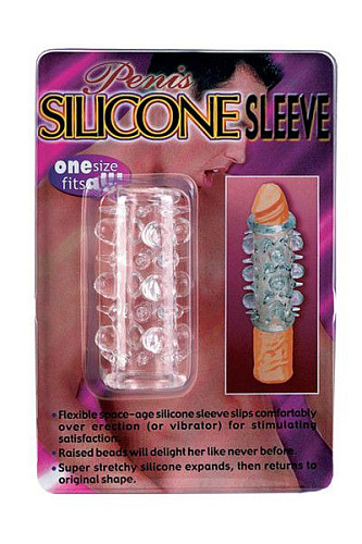 Прозрачная насадка силиконовая с пупырышками и открытой головкой Seven Creations 99001NB ACHBCD GP