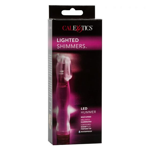 Розовый вибратор с подсветкой California Exotic Novelties LED Hummer SE-0847-50-3 (16,5 см)