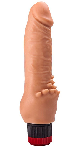 Гелевый вибратор телесного цвета с шипиками для массажа клитора LOVETOY (А-Полимер) 110900 (17,8 см)