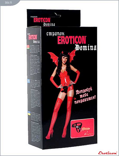 Женский телесный страпон Eroticon Domina 30411 (19,7 см)