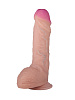 Телесный фаллоимитатор с пышной мошонкой LOVETOY (А-Полимер) HUMAN FORM 612607 (19 см)