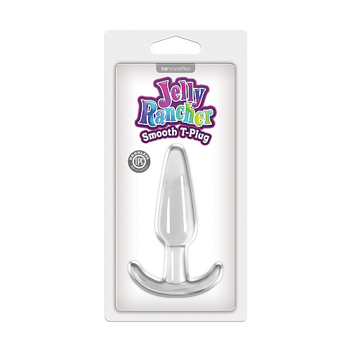 Прозрачная анальная пробка прозрачная NS Novelties Jelly Rancher T-Plug Smooth NSN-0451-11 (11 см)