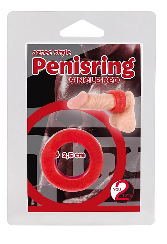 Широкое красное эрекционное кольцо Orion Cock Ring Aztecs 0510467