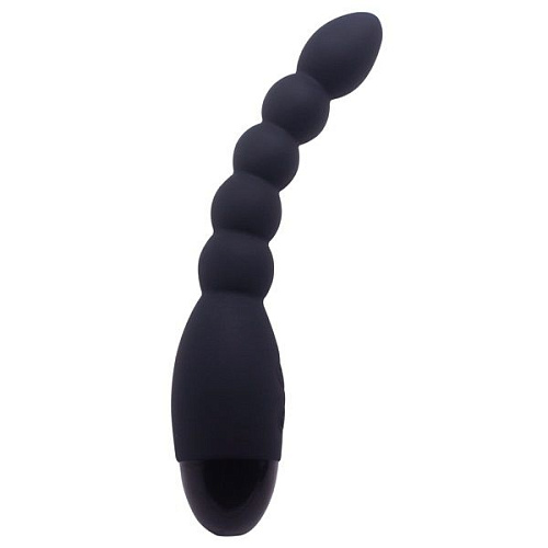 Чёрный анальный вибростимулятор Howells Lovers Beads 174211black (19 см)