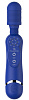 Синий универсальный массажёр Shots Media BV Silicone Massage Wand SHTO007BLU (20 см)