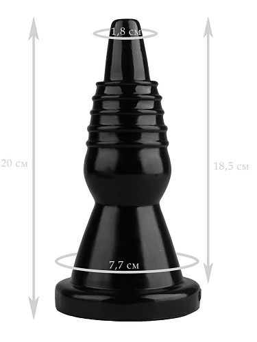 Чёрная коническая рельефная втулка Сумерки богов 1015-55 BX DD (20 см)