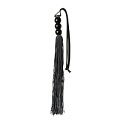 Чёрная резиновая мини-плеть Blush Novelties Rubber Whip 520020 (43 см)