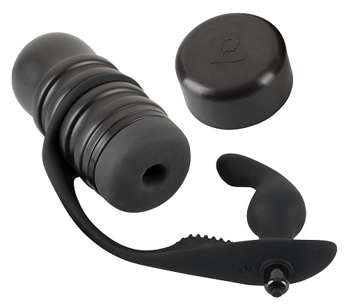 Чёрный мастурбатор с анальной вибровтулкой Orion The Surge 0592846