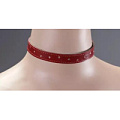 Красный лаковый ошейник со стразами Подиум Р2851